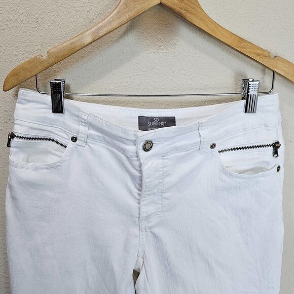 Chico's White So Slimming Slim Leg Jeans Size S/4 - Picture 3 of 7